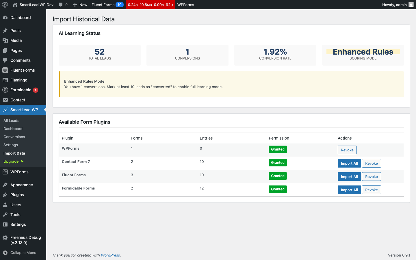 SmartLead WP — Import Data